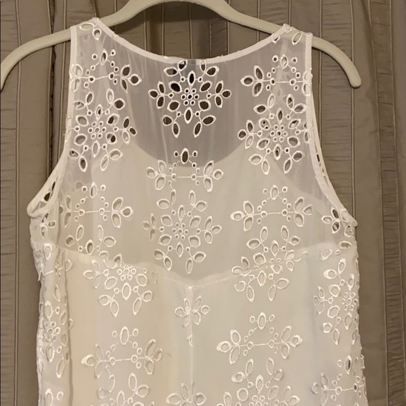White cutout dress with built in slip - Picture 5 of 6
